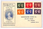 GB KGVI FDC 1940 POSTAGE STAMP CENTENARY Set{6} Illustrated London YK404