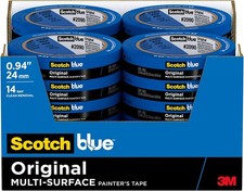 Blue Original Painter's Tape 24 Rolls 0.94 Inch Multi Surface Solution
