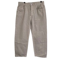 Citizens of Humanity Dahlia Jeans Womens 31 Beige Bow Leg Baby Roll New