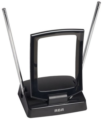 RCA ANT310 Amplified Indoor FM and HDTV Antenna Black FREE SIGNAL FINDER 40 Mile