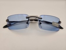 Liz Claiborne Metal Frame Blue Lens Sunglasses NEW