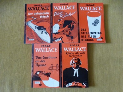 Edgar Wallace - Konvolut 5 Goldmann-Krimis
