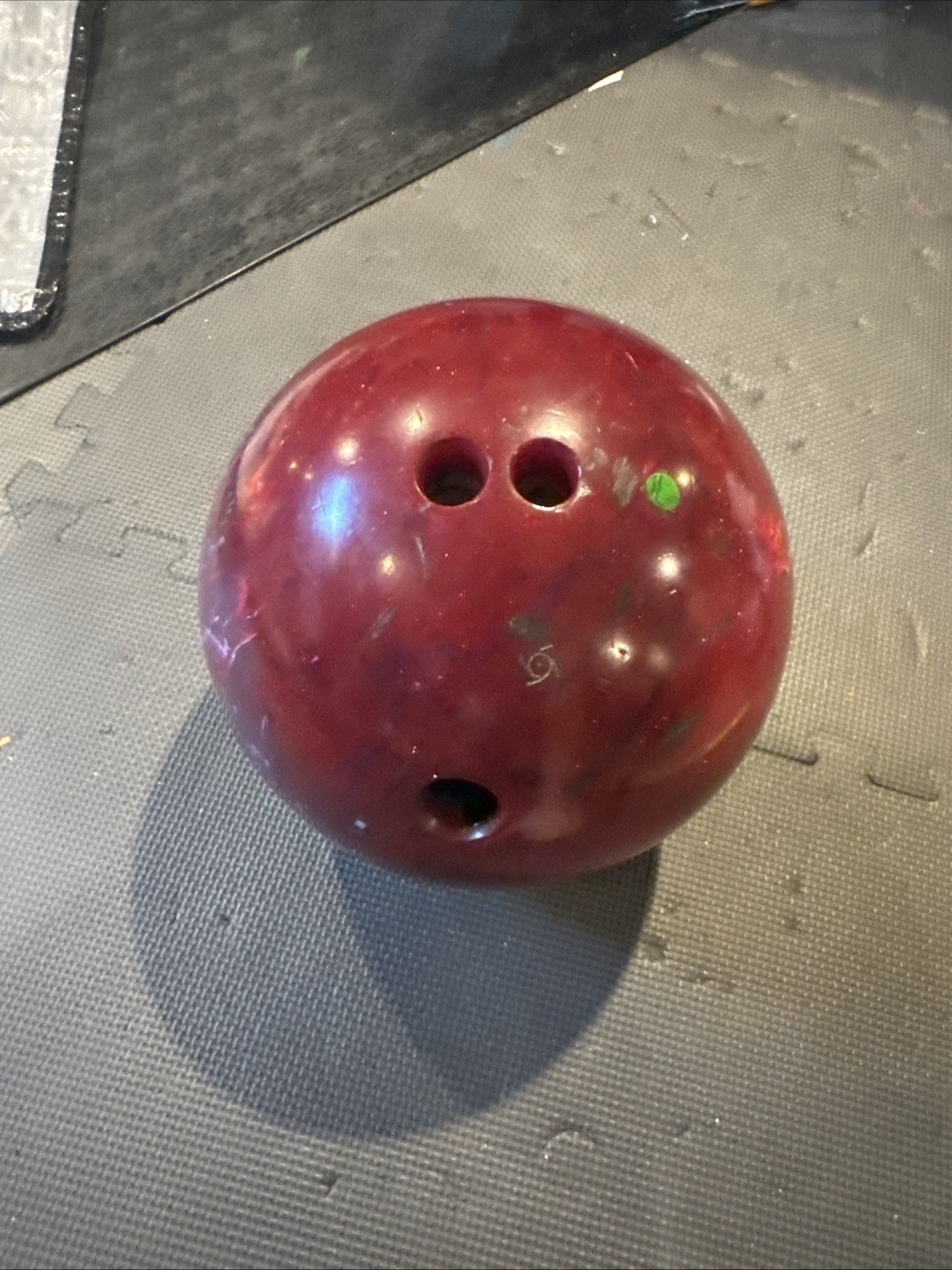 Vintage Storm El Ni&ntilde;o Bowling Ball 12 Pounds Drilled Great 