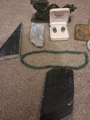 Massive Natural Jadeite & Nephrite Lot   Bangles, Jewelry, Carvings, Slabs   Vin
