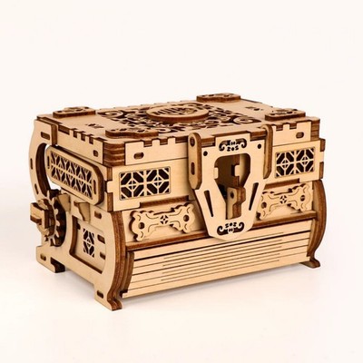 DE 3D Puzzle Education Wooden Toys DIY Jewelry Box Building Block Kit for Kids