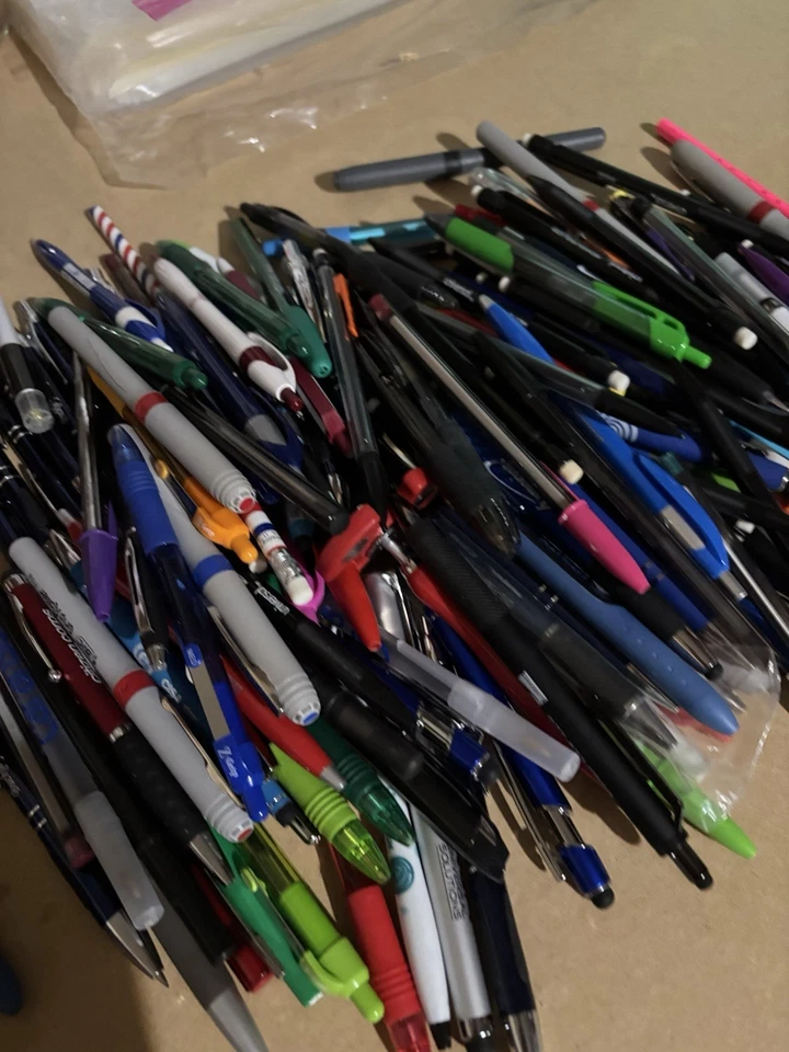 Assorted Pen Lot (250 count) Of Ball Points, Advertising, Etc. Huge Variety. 5lb - Image 2 of 4