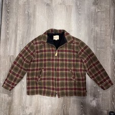 Giacca vintage anni 90 Woolrich a quadri taglia XXL full zip foderata in pile pesante Messico