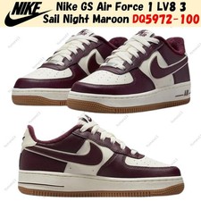 Nike GS Air Force 1 LV8 3 Sail Night Maroon DQ5972-100 Size 3.5Y-7Y