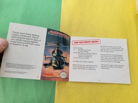 Manual de instrucciones Airwolf solo Nintendo NES