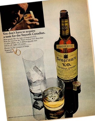 Seagram's V.O. Canadian Whisky 1957 Full Page Print Ad Smooth Canadian AD066