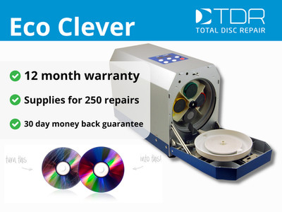 NEU TDR Eco Clever Disc Reparatur Maschine - Fix CD, DVD, Xbox, PS3, PS4 Spiele