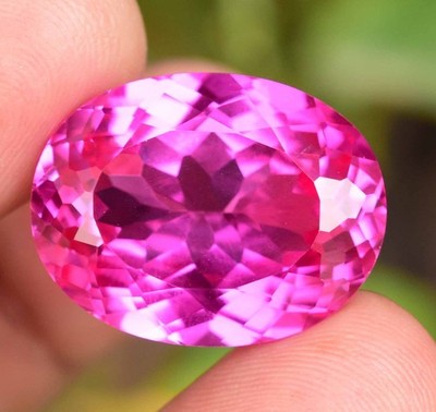 Flawless Natural Mogok Pink Ruby 36.20 Ct Oval Zertifiziert Loser Edelstein AGSL