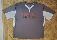 Arizona Diamondbacks Majestic Cool Base Gray Button Short Sleeve Shirt-Men's 3XL