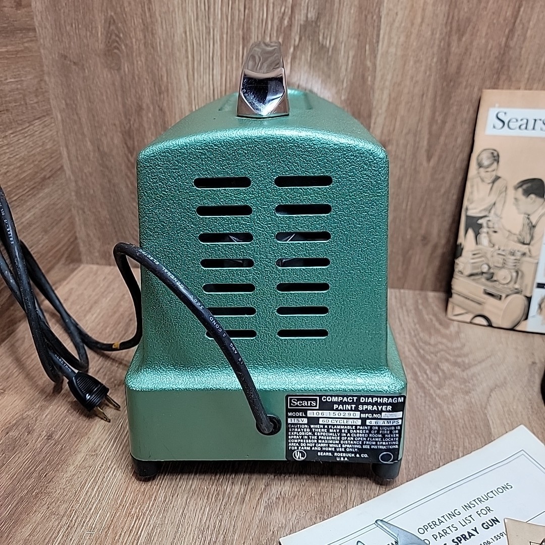 Vtg NEW SEARS 200 RETRO Paint Sprayer Compressor & Gun 115 Volts