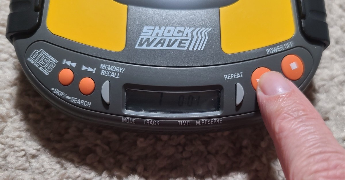 Panasonic SL-SW404 Portable CD Player Mash Shock Wave Cleaned And