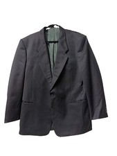 VTG Giorgio Armani Men's Black Blazer Jacket 42R Made In Italy Wool Blend