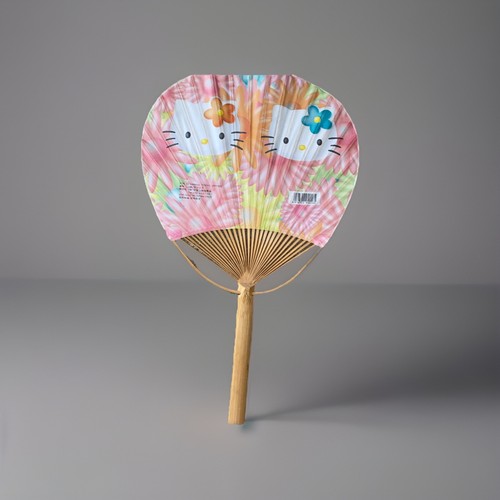 Bamboo Paper Fan Sanrio 1999 Hello Kitty Vintage Tokyo Japan - Picture 7 of 12
