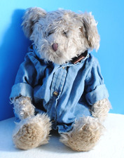 Vintage Russ Berrie RADCLIFFE Bears Item 3288 15 inch Dressed in Blue Shirt