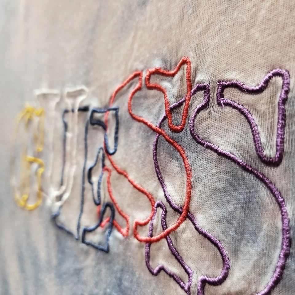 Camiseta DE COLECCIÓN Guess Originals Mujer Top Grande Azul Tie Dye Logo Bordado Foto 3 de 4