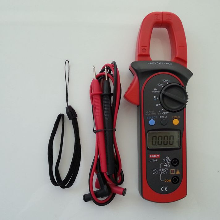 UNI-T UT203 Digital Clamp meter Auto Range DMM 400A Ohm AC DC Volt 