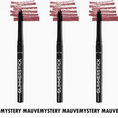NEW Avon Glimmersticks Retractable Lip Liner  / MYSTERY MAUVE / SET OF 3