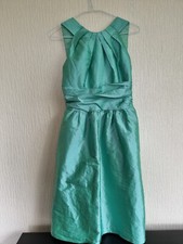 Alfred Sung Dress Bridesmaid Taffeta Green Knee Length Cocktail Prom US 4 UK 8