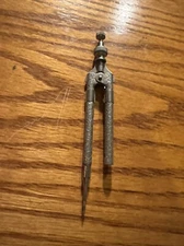 Antique Eagle Pencil Co New York Patent  Silver Ornate Floral Compass Drafting