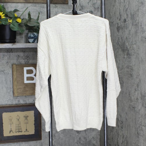 Takeout Womens Knit Vintage Oversized USA Made Sweater 16658655d93f12 Ivory L - Picture 2 of 4