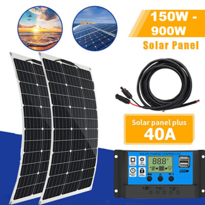 150W/1500W 12V Solar Panel Charge Battery Charger Maintainer Marine RV Car Home