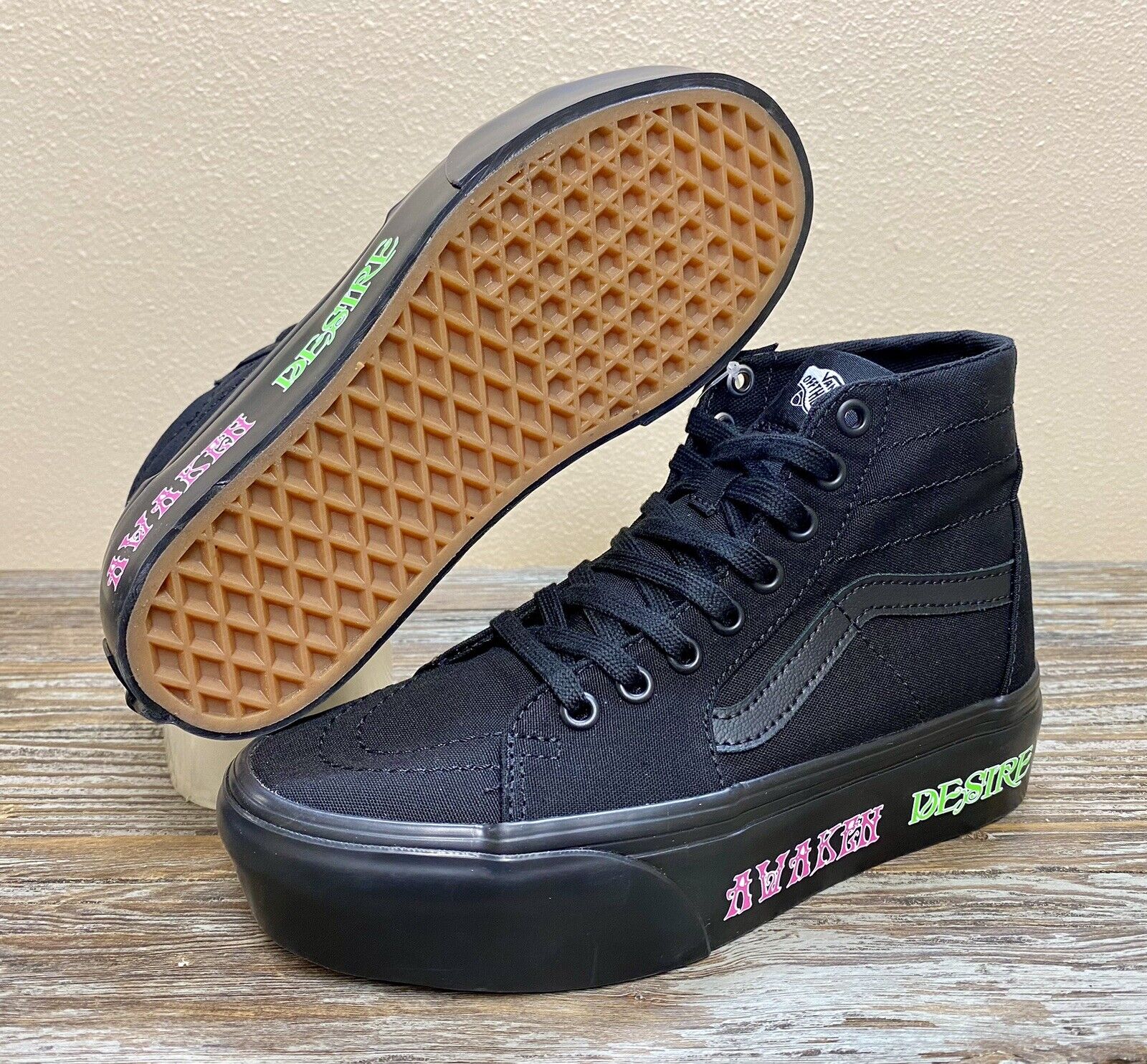 Vans Sk8-Hi Tapered Stackform Awaken Desire Morph Blackout Wmn's / Men's 5 | eBay Vans Sk8-Hi Tapered Stackform Awaken Desire Morph Blackout Wmn's / Men's 5 | eBay