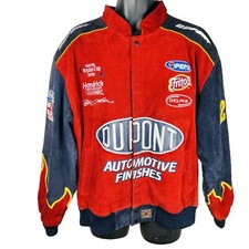 VINTAGE 1990's NASCAR DUPONT Jacket Mens Size XXL PEPSI FRITOS Suede Leather!