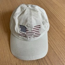 Disney Mickey Mouse USA American Flag Hat Cap Khaki Tan Vintage Patriotic