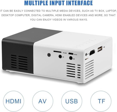 Mini Projector, Home Theater Portable LED Projector HD HDMI Multimedia Player - Picture 5 of 7