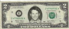 Packers Brett Farve $2 Dollar bill Mint real