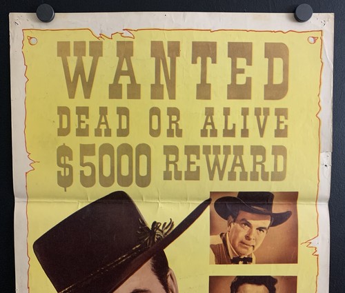 original 1957 Last of the Bad Men Folded Movie Poster 14 x 36 ~ WESTERN Classic - Picture 2 of 5