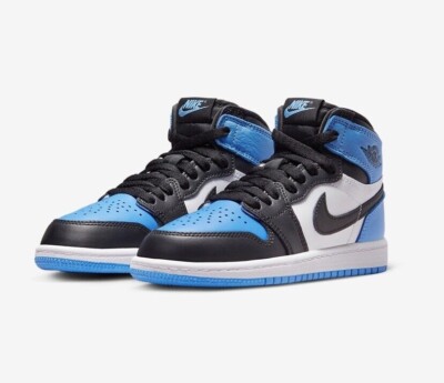 Preschool Size Nike Air Jordan Retro 1 High OG 'UNC Toe' FD1412