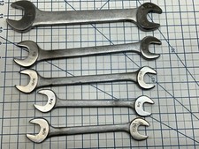 VLCHEK 5pc Open End Wrench Lot W1922, W2024, W2526, W2428, W3032, made in USA