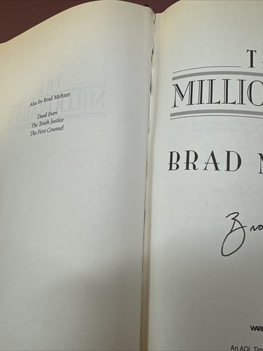 Meltzer, Brad. The Millionaires. Signed. 1st Ed., 1st Printing. HC DJ Like New - Picture 4 of 7