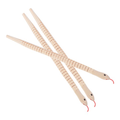 3pcs Unfinished Wooden Snake Toys Wiggly Snake Flexible Jointed Wood Snake Toy - Picture 7 of 12