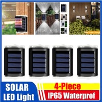 4 LED SUPER BRIGHT SOLAR POWERED DOOR FENCE WALL LIGHTS LED OUTDOOR GARDEN LAMP