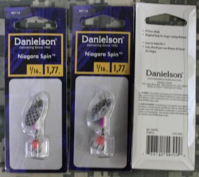 3 (THREE!) Danielson NS116PRPL Niagara Spin Spinners Purple 1/16 oz  NEW!