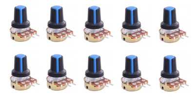 US Stock 10 Units 10K B10K OHM Linear Taper Rotary Potentiometer POT Blue Knob
