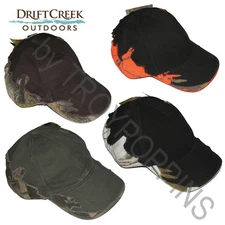 1-DRIFT CREEK OUTDOORS HEADWEAR- RIPTIDE CAMO STRESSED HAT HUNTING GEAR FISHING