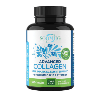 Multi-Kollagen-Peptid-Kapseln 1000 mg Gesunde Knochen, Haare, Haut und Nägel