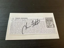Signed Cut Mounted On A  3x5 Index Card 2006 Giants Travis Ishikawa