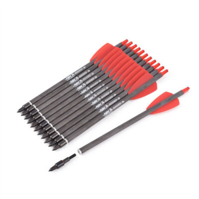 7,5 '' Armbrustbolzen Carbonpfeile für Ek Archery Adder Cobra System R9 12 Stück