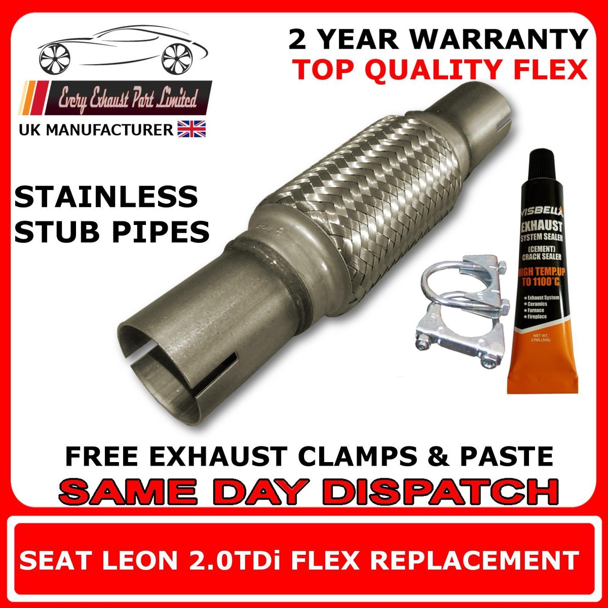 PIPE DYNAMICS - Mk3 Ford Focus 1.0 Ecoboost Exhaust Flexi Replacement