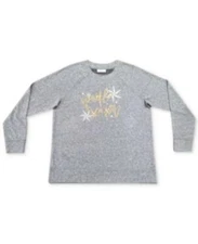 MSRP $57 Style & Co Plus Size Graphic-Print Long-Sleeve Top Size 1X