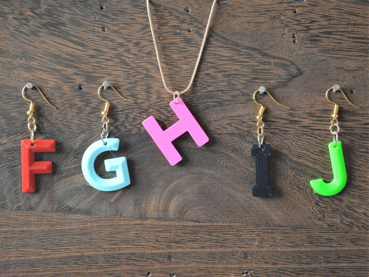 Initial necklace and earring set deals