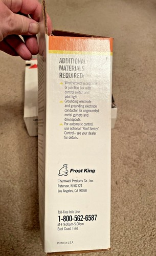 FROST KING RC60 ELECTRIC ROOF GUTTER DE-ICING 60 Ft. CABLE 120V Heat Ice Removal - Picture 5 of 6